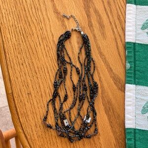 Black Beaded Necklace